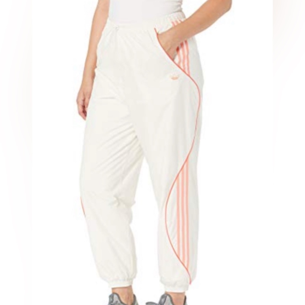 Adidas Originals White and Pink Track Pants, Women’s Size M, NWT